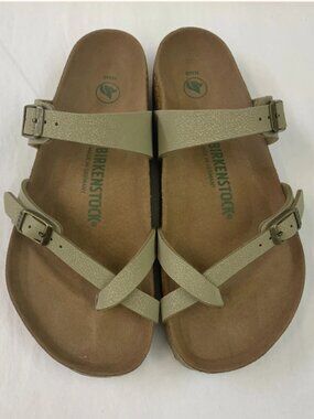 Birkenstock Mayari Faded Khaki Vegan Footbed Regular Width Sandals